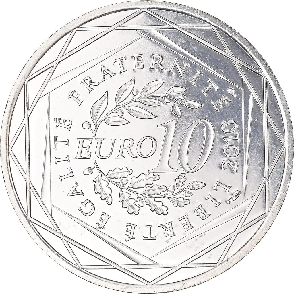 France, 10 Euro, Franche-Comté, 2010, Paris, MS(65-70), Silver, KM:1653