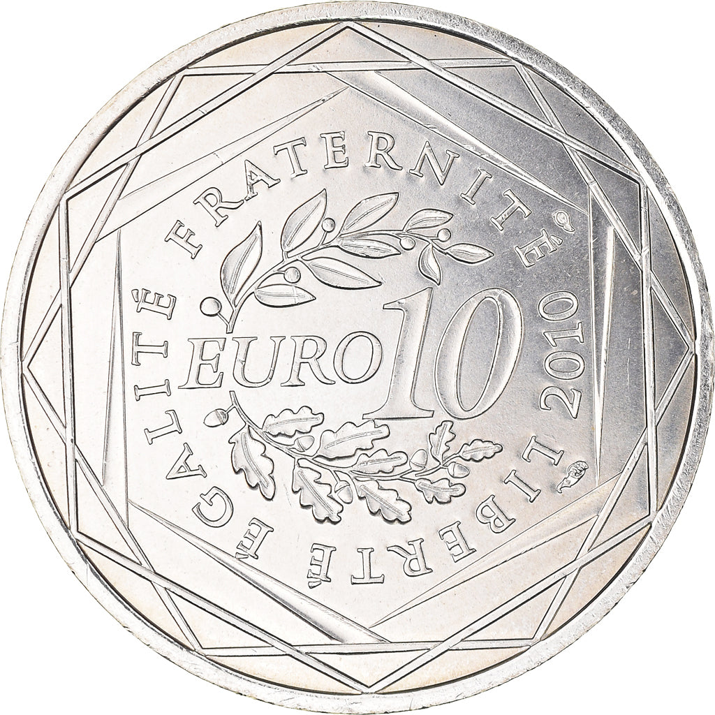 France, 10 Euro, Nord-Pas de Calais, 2010, MS(63), Silver