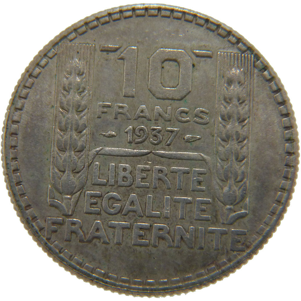 Münze, Frankreich, Turin, 10 Francs, 1937, SS+, Silber, Gadoury:801