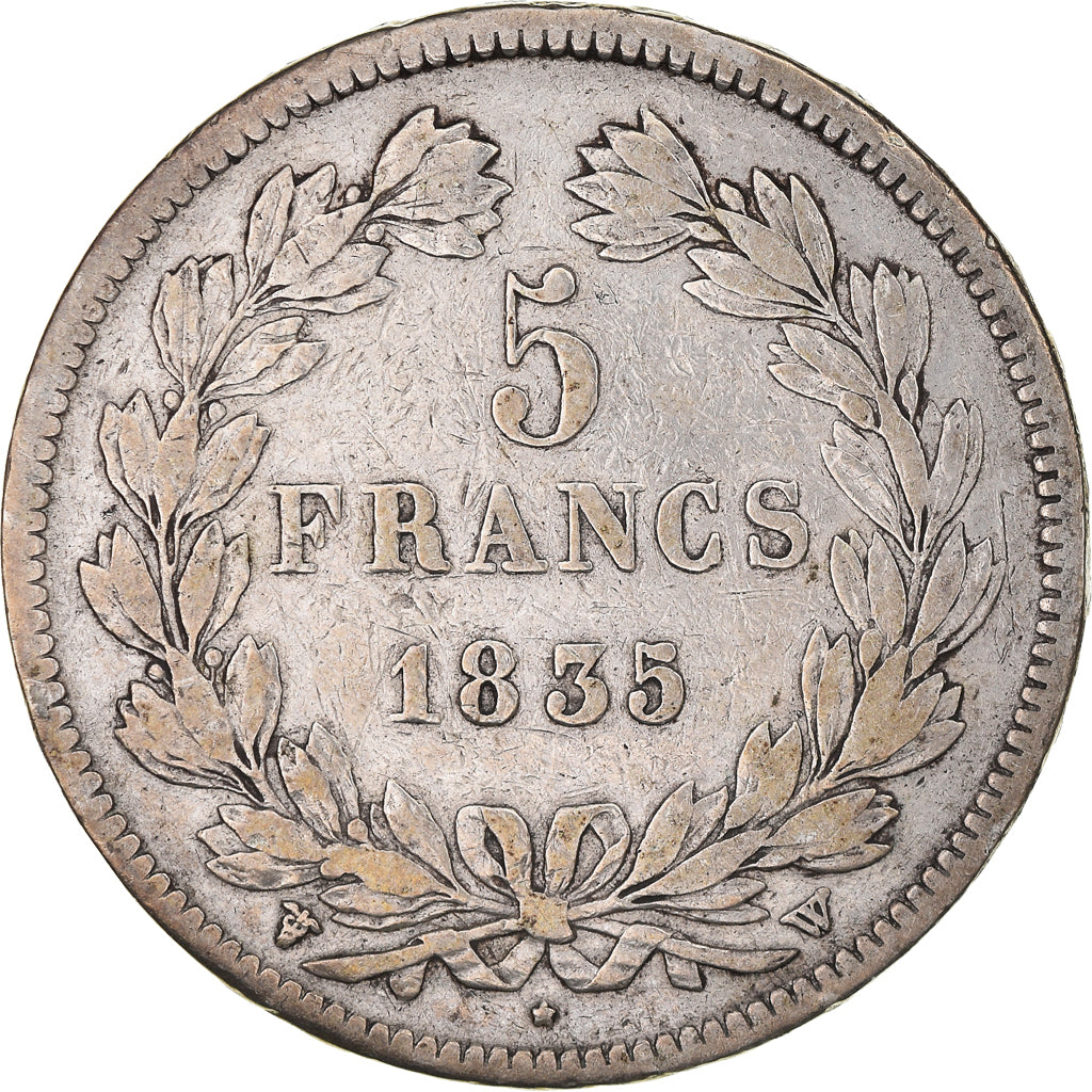 Monnaie, France, Louis-Philippe, 5 Francs, 1835, Lille, TB+, Argent