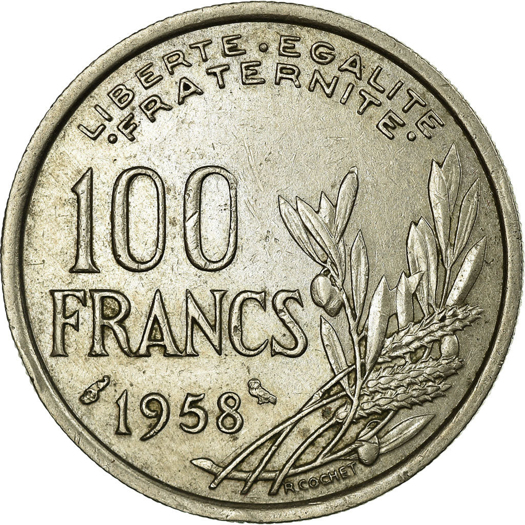 Monnaie, France, Cochet, 100 Francs, 1958, TTB+, Copper-nickel, Gadoury:897