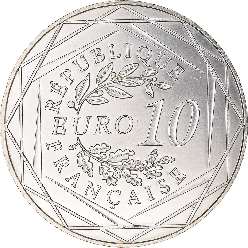 Francia, 10 Euro, 2014, Coq, SPL+, Argento