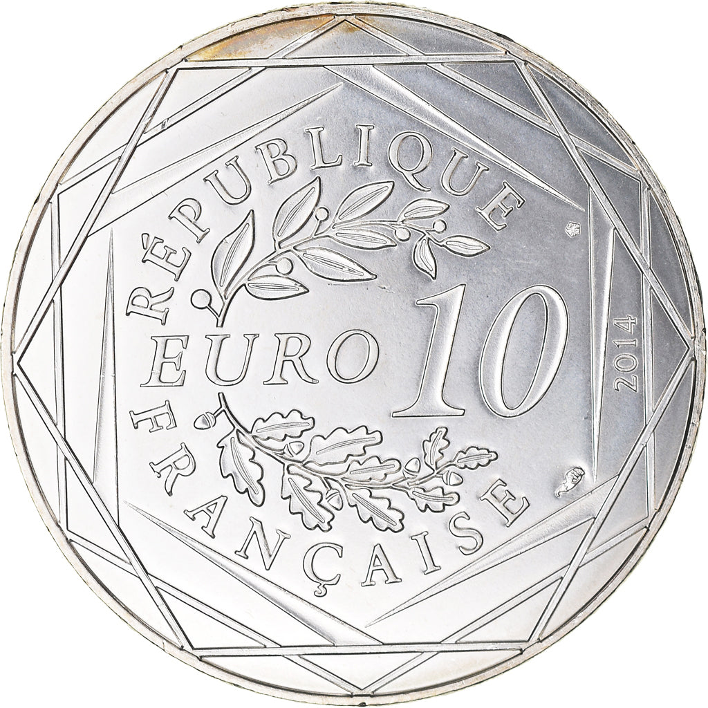 Francja, 10 Euro, 2014, Liberté, AU(55-58), Srebro, Gadoury:EU717