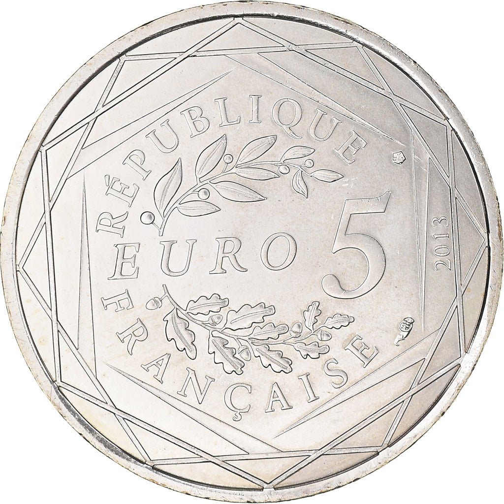 France, 5 Euro, Liberté, 2013, MS(63), Silver, Gadoury:EU645