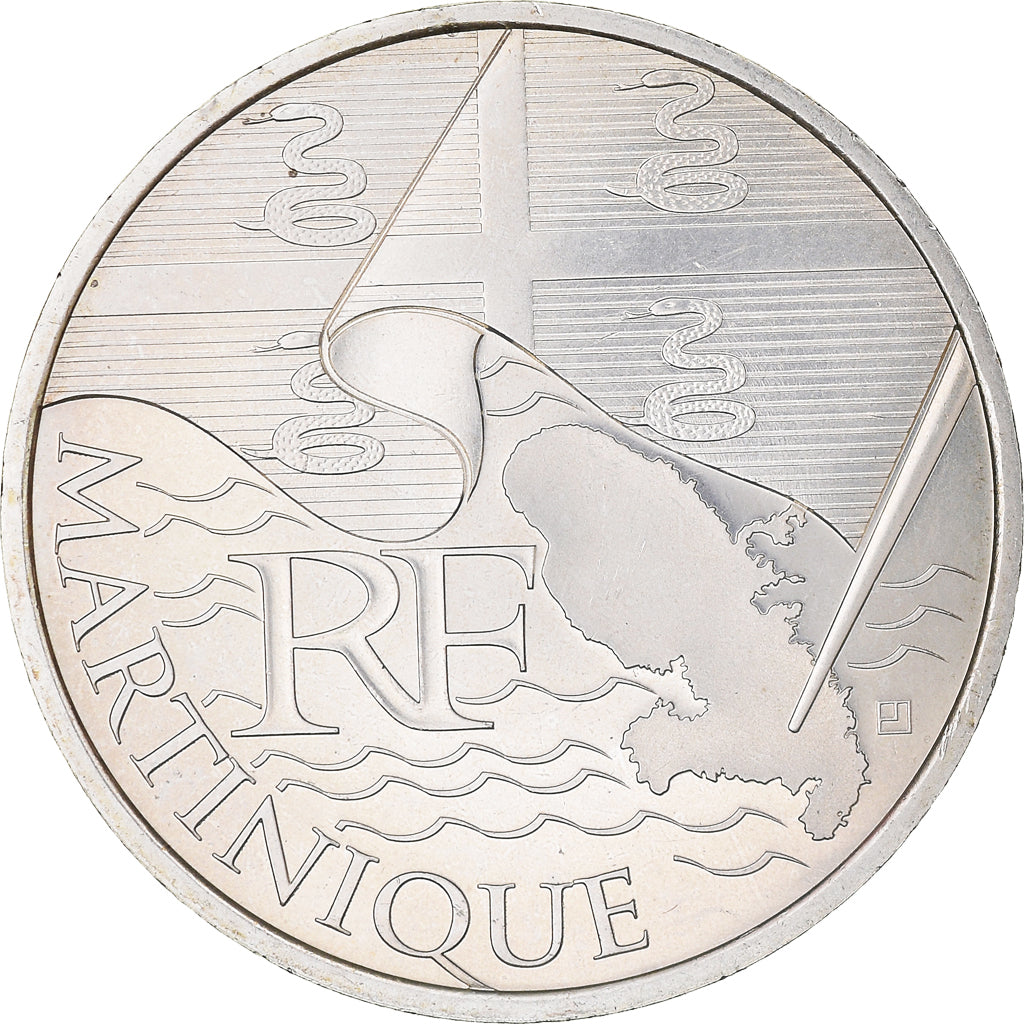 Frankreich, 10 Euro, Martinique, 2010, Paris, UNZ, Silber, Gadoury:EU399