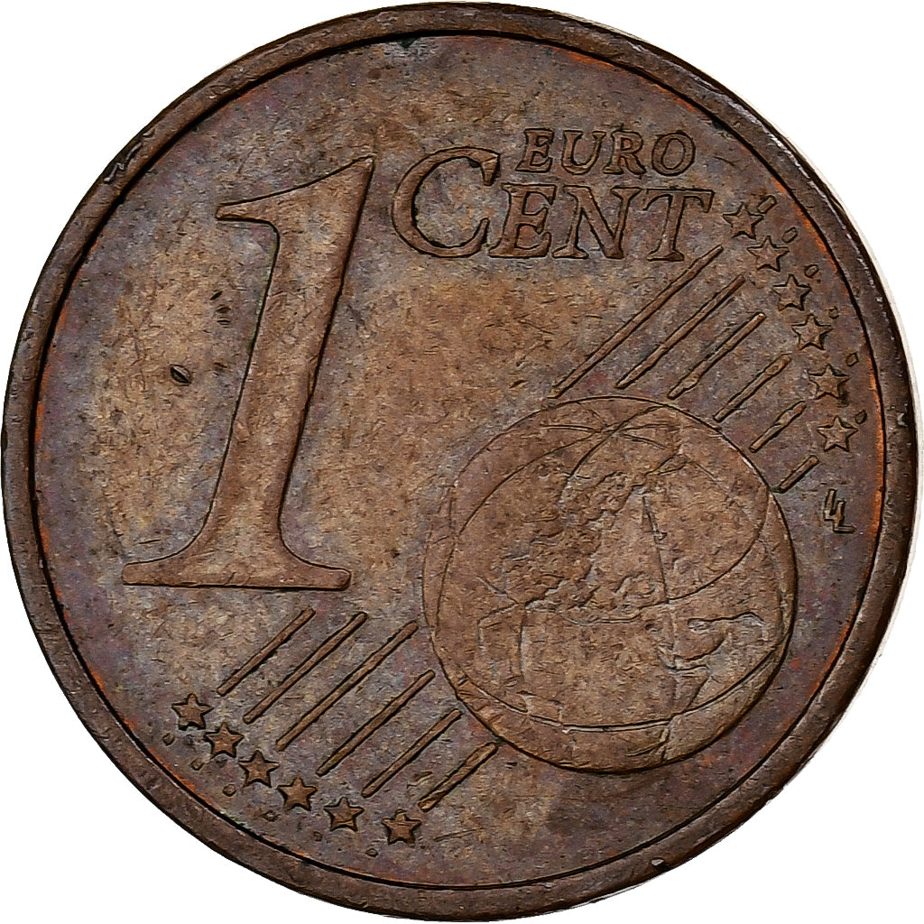 European Union, Euro Cent, error double reverse side, Coppered Steel, AU(50-53)