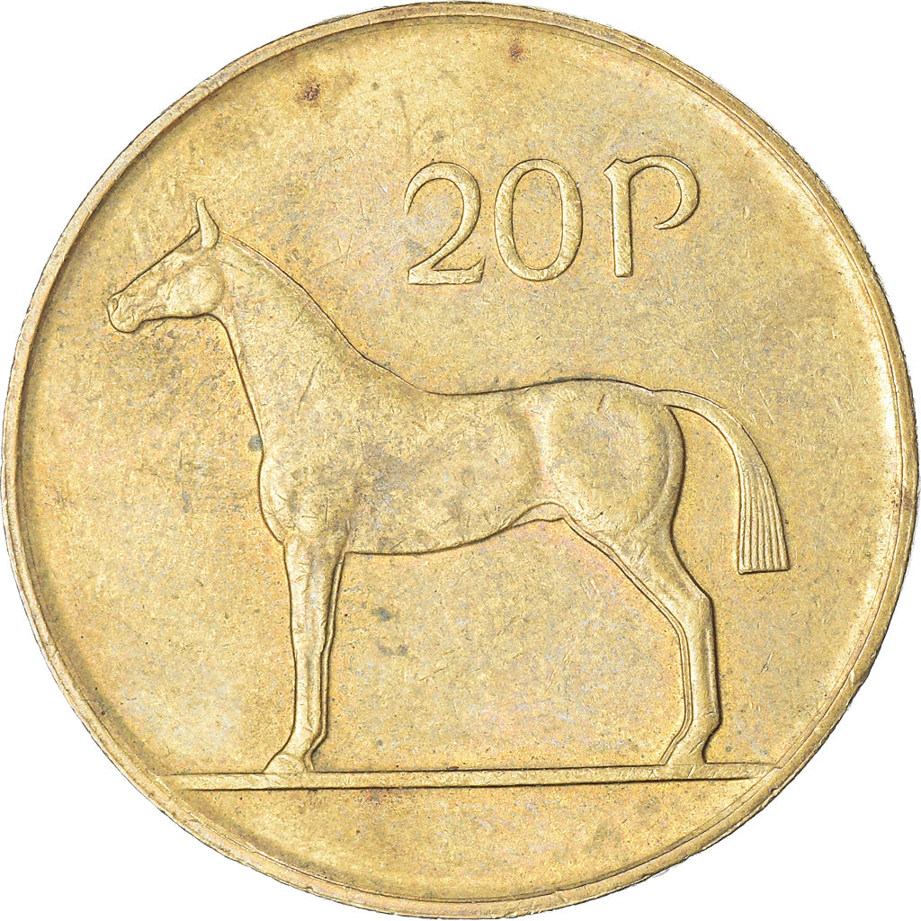Munten, REPUBLIEK IERLAND, 20 Pence, 1986, ZF, Cupro-nikkel