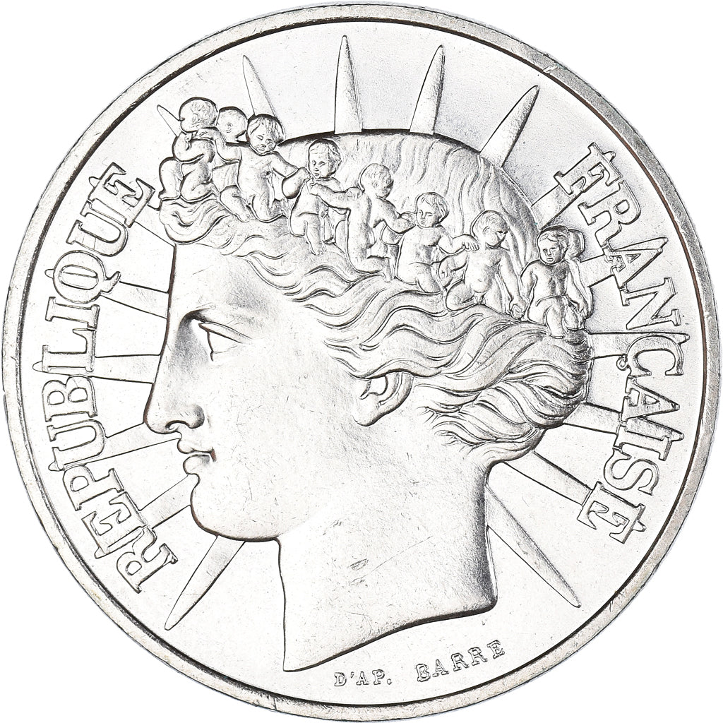 Coin, France, 100 Francs, 1988, Paris, MS(63), Silver, KM:966a, Gadoury:903