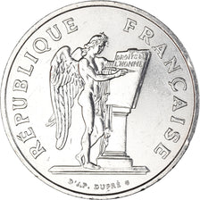 Moneda, Francia, Droits de l'Homme, 100 Francs, 1989, Génie, SC, Plata, KM:970