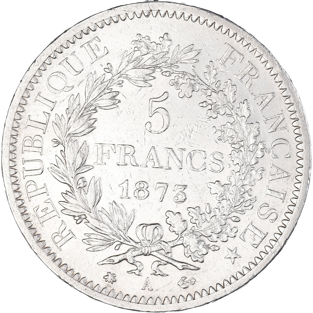 Coin, France, Hercule, 5 Francs, 1873, Paris, MS(60-62), Silver, KM:820.1