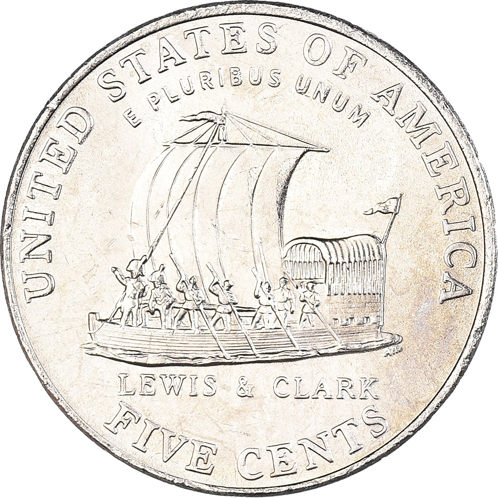 Moeda, Estados Unidos da América, 5 Cents, 2004, Philadelphia, MS(63), Níquel