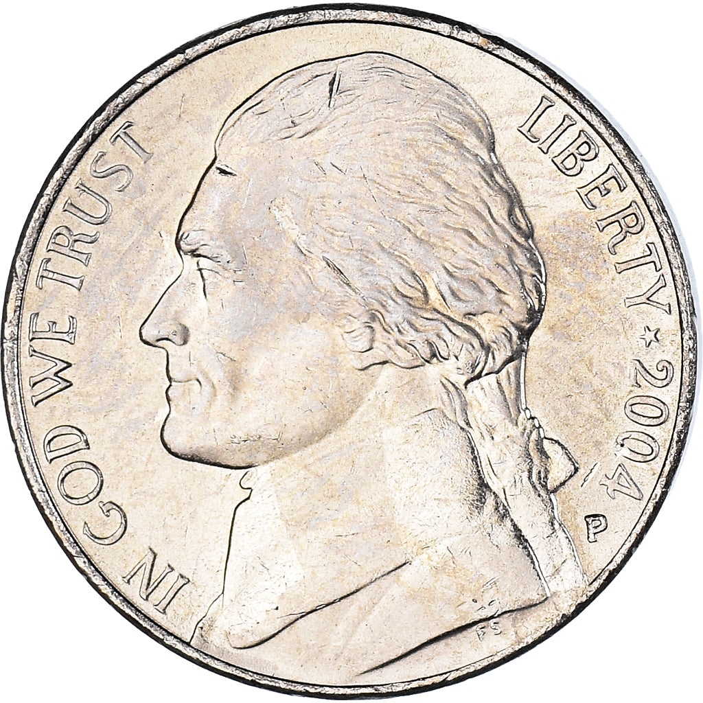 Coin, United States, 5 Cents, 2004, Philadelphia, MS(60-62), Nickel, KM:361