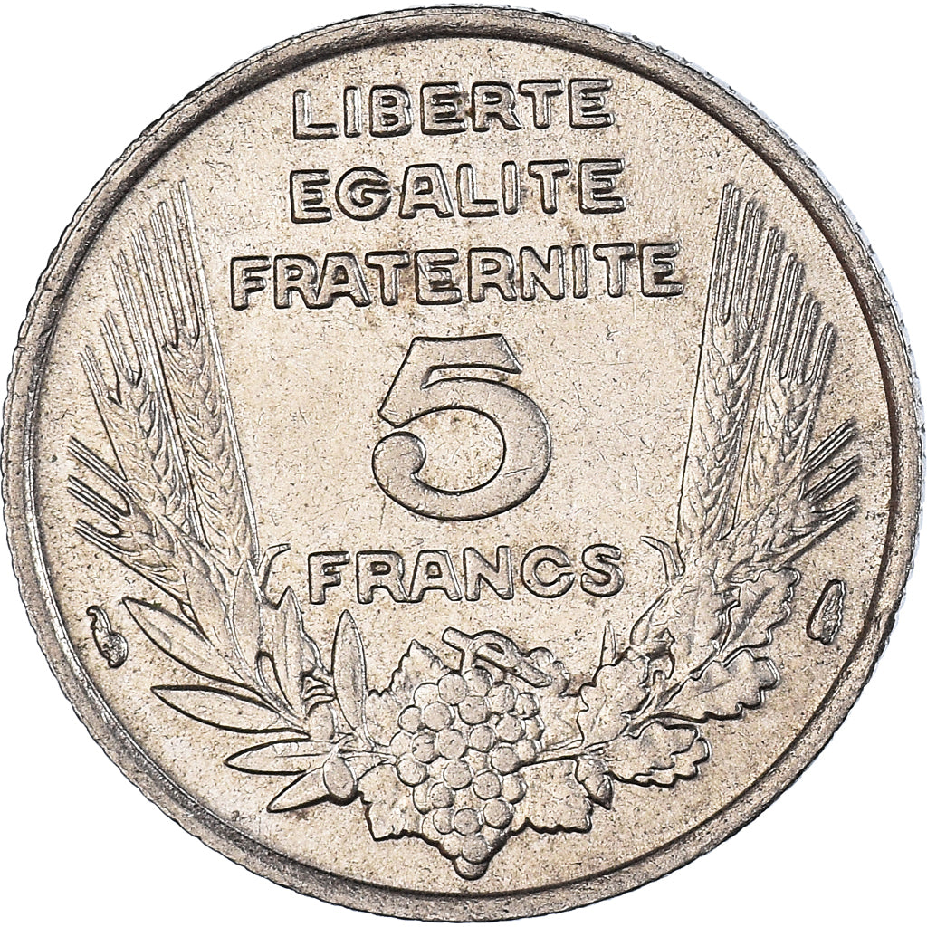 Moneta, Francia, Bazor, 5 Francs, 1933, Paris, BB, Nichel, KM:887, Gadoury:753