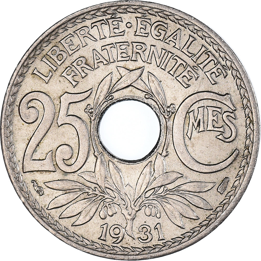 Coin, France, 25 Centimes, 1931, EF(40-45), Copper-nickel