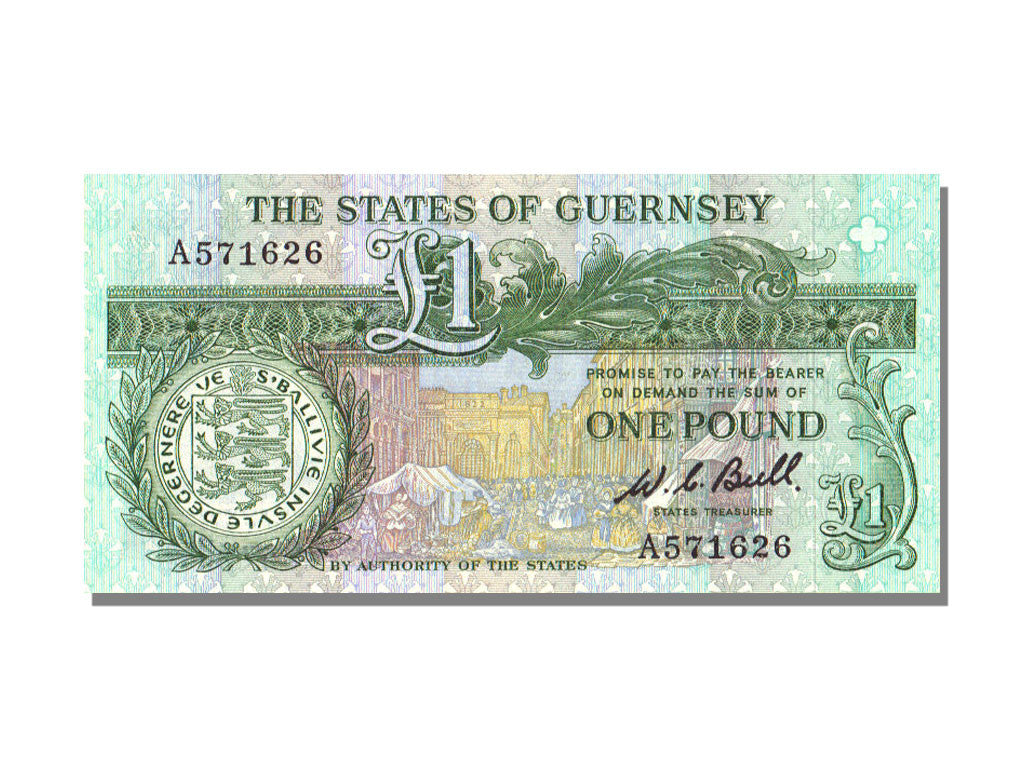 Biljet, Guernsey, 1 Pound, NIEUW
