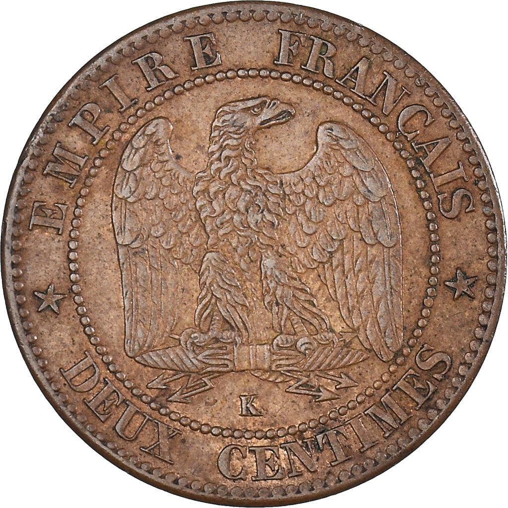 Moneta, Francja, Napoleon III, Napoléon III, 2 Centimes, 1862, Bordeaux