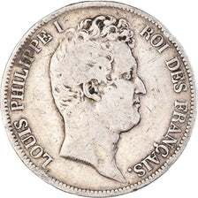 Moneta, Francia, Louis-Philippe, 5 Francs, 1831, Paris, B+, Argento, KM:736.1