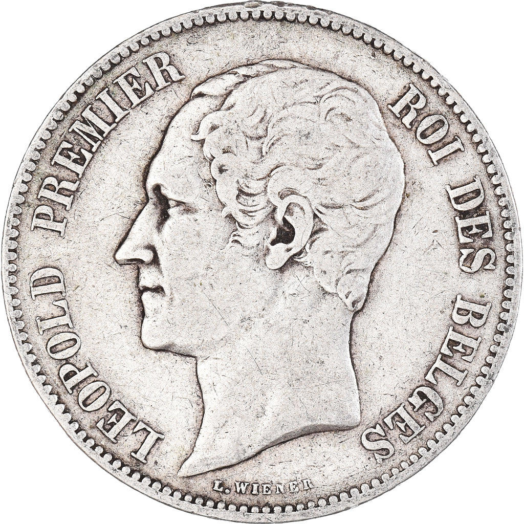 Monnaie, Belgique, Leopold I, 5 Francs, 5 Frank, 1851, TB+, Argent, KM:17
