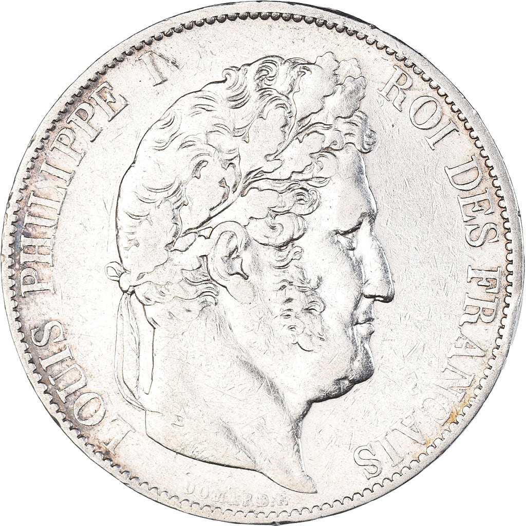 Münze, Frankreich, Louis-Philippe, 5 Francs, 1845, Lille, S+, Silber
