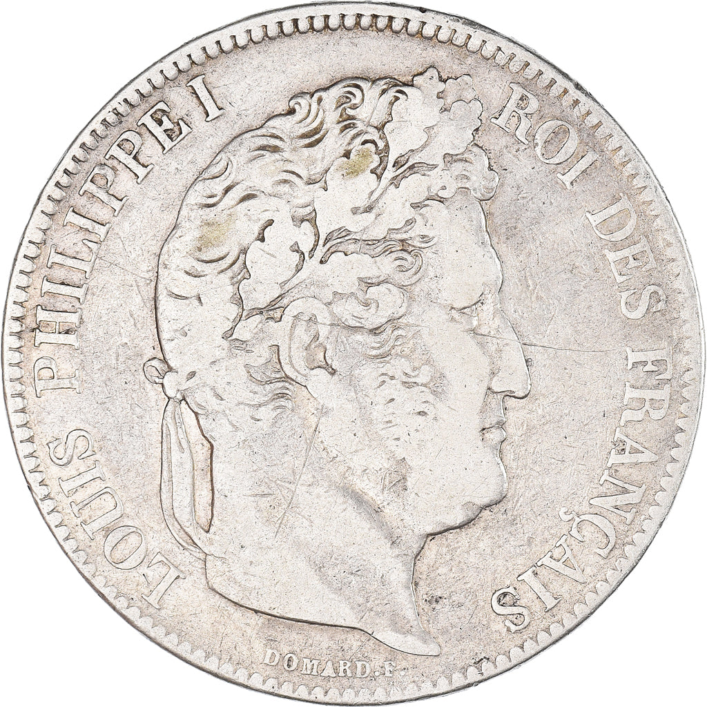 Coin, France, Louis-Philippe, 5 Francs, 1832, Nantes, VF(20-25), Silver