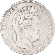 Coin, France, Louis-Philippe, 5 Francs, 1832, Nantes, VF(20-25), Silver