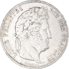 Moneta, Francia, Louis-Philippe, 5 Francs, 1833, Bayonne, MB, Argento, KM:749.8