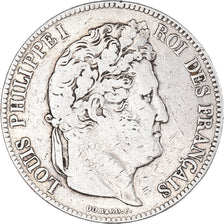 Coin, France, Louis-Philippe, 5 Francs, 1834, Nantes, VF(20-25), Silver