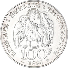 Coin, France, Clovis, 100 Francs, 1996, MS(60-62), Silver, KM:1180, Gadoury:953