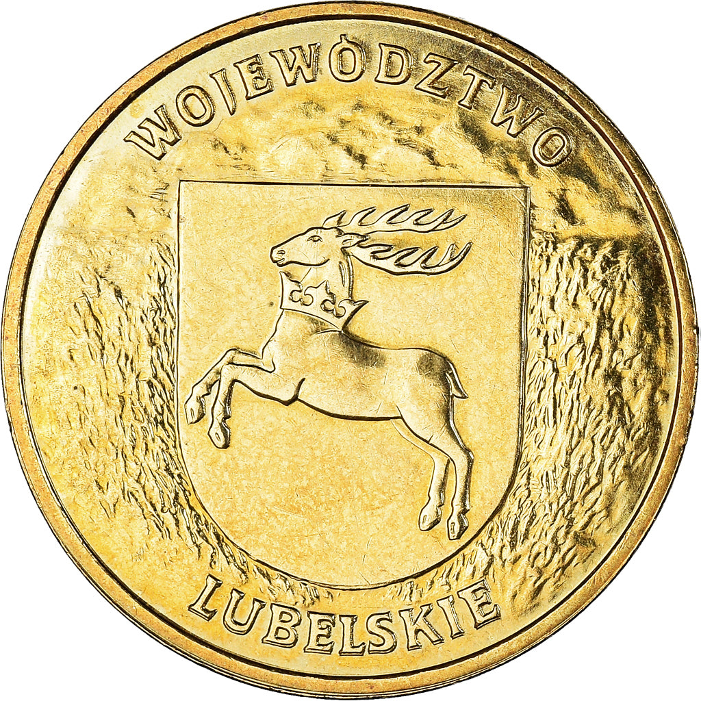 Coin, Poland, 2 Zlote, 2004, Warsaw, AU(55-58), Brass, KM:514
