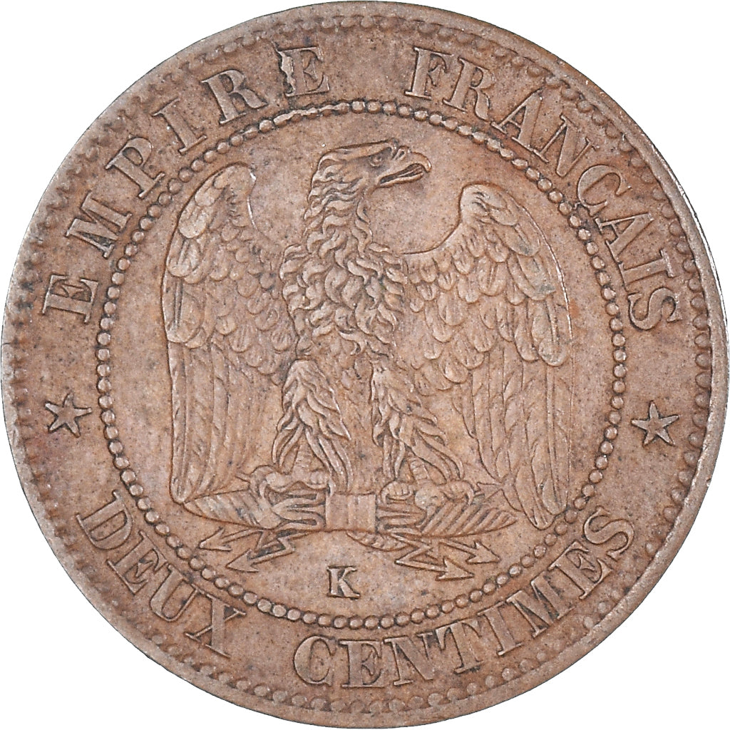 Moneta, Francja, Napoleon III, Napoléon III, 2 Centimes, 1862, Bordeaux