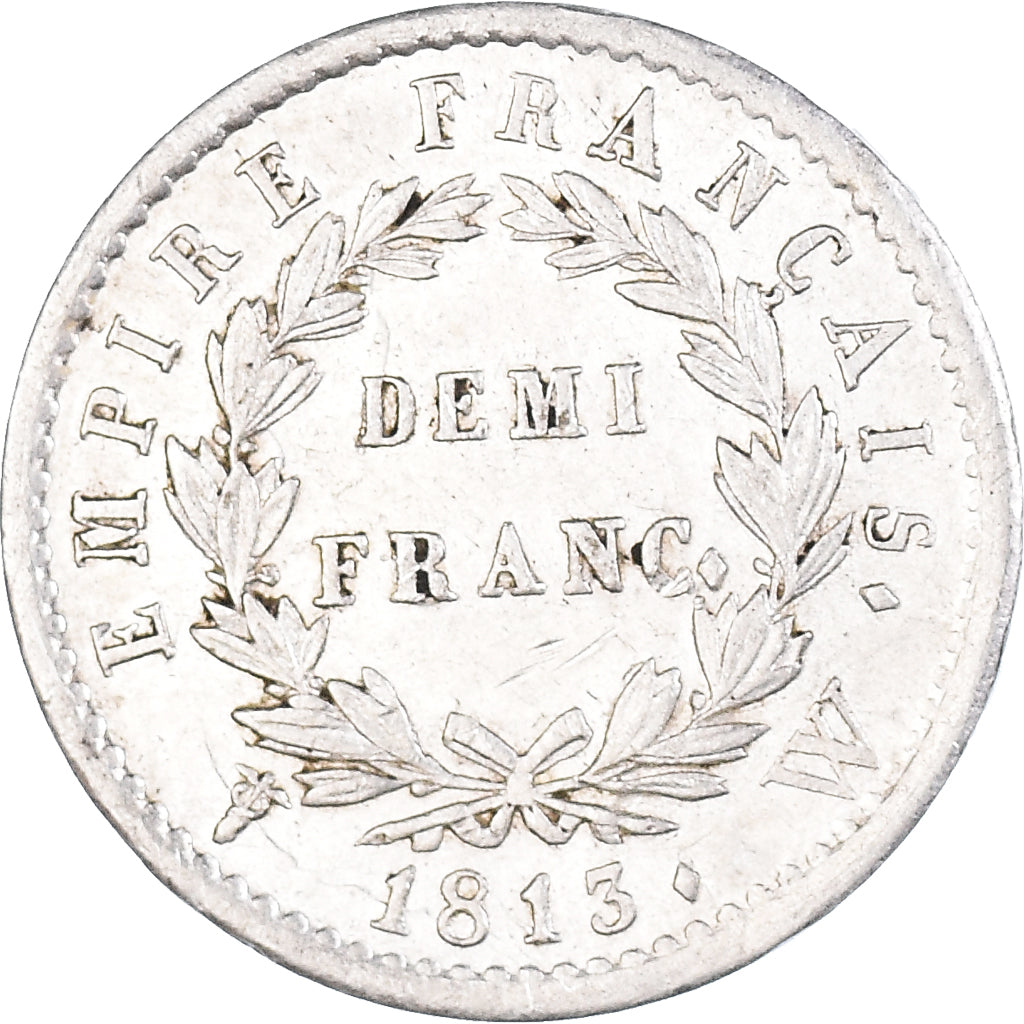 Moneta, Francia, Napoléon I, 1/2 Franc, 1813, Lille, SPL-, Argento, KM:691.15