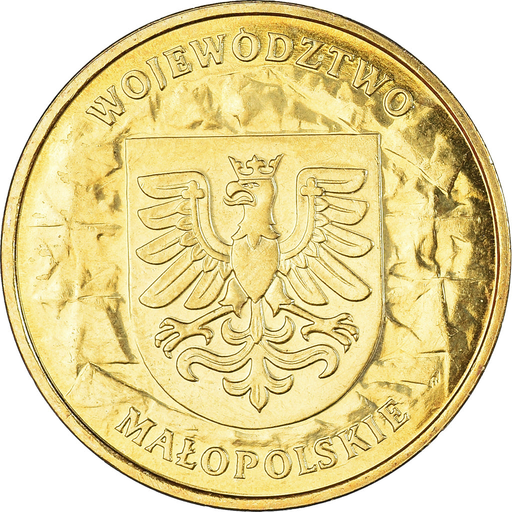 Coin, Poland, 2 Zlote, 2004, Warsaw, AU(50-53), Brass, KM:488
