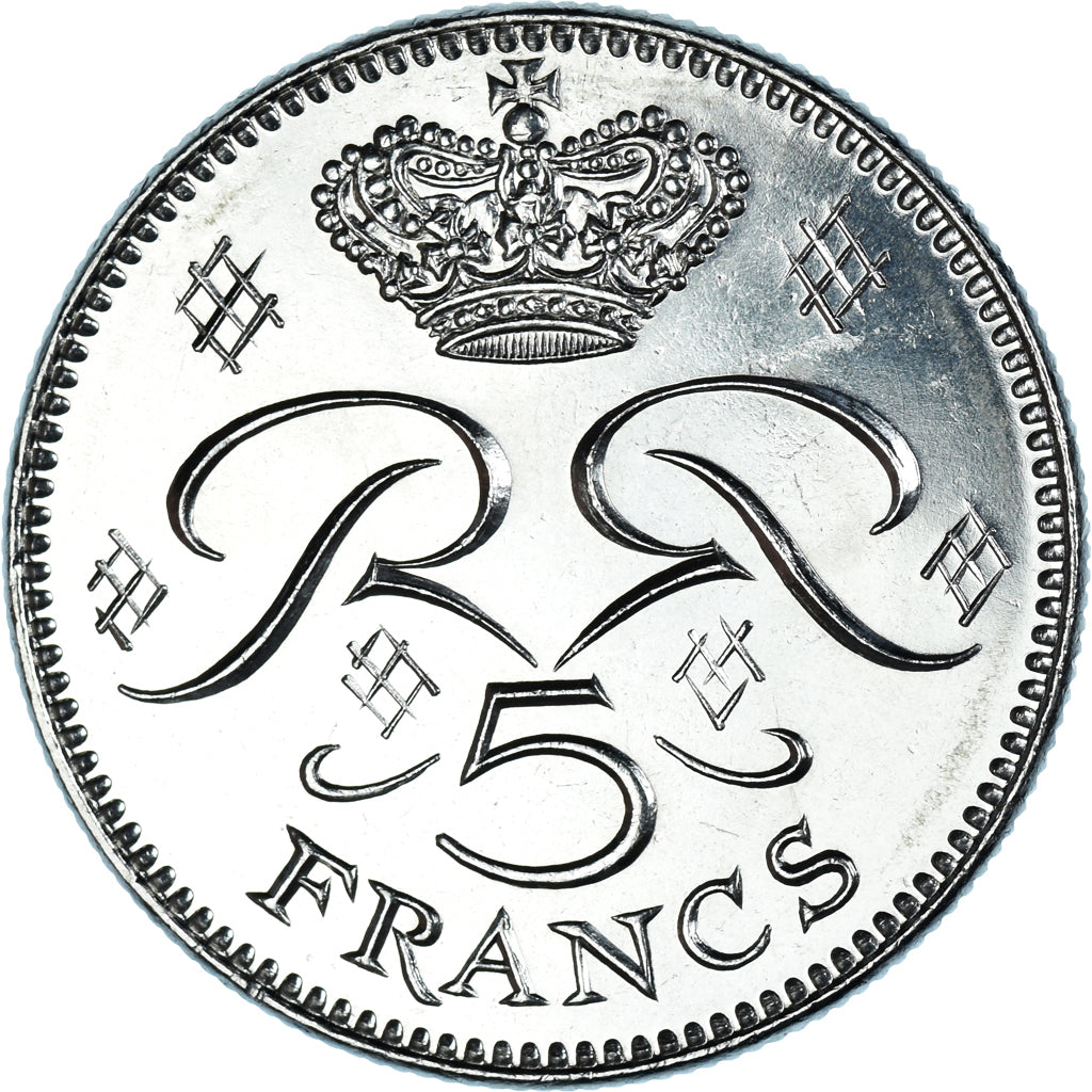 Coin, Monaco, Rainier III, 5 Francs, 1989, AU(55-58), Copper-nickel, KM:150