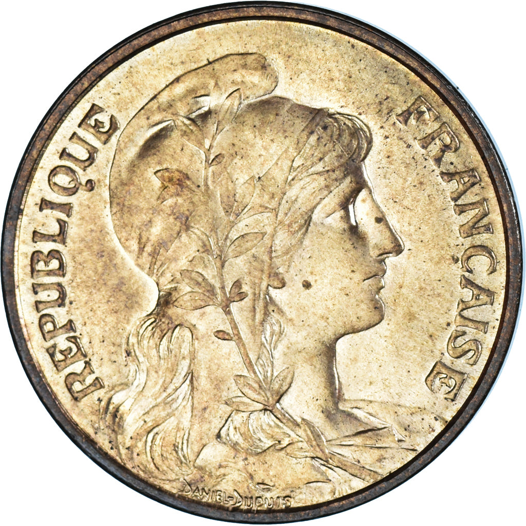 Moneta, Francia, Dupuis, 5 Centimes, 1916, Paris, BB, Bronzo, KM:842, Le