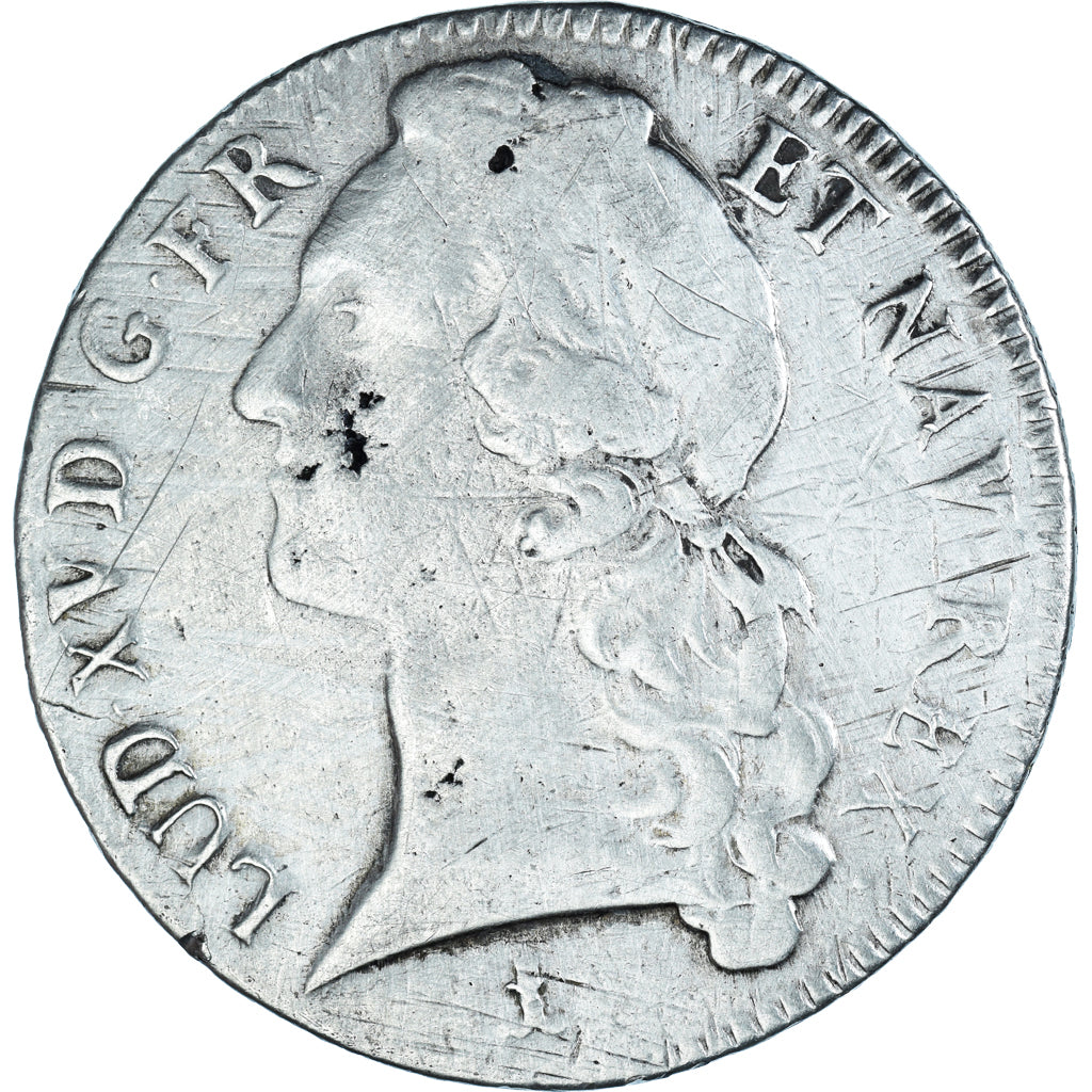 Moneta, Francja, Louis XV, Écu au bandeau, Ecu, 1747, Montpellier, VF(30-35)