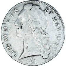 Moneta, Francja, Louis XV, Écu au bandeau, Ecu, 1747, Montpellier, VF(30-35)