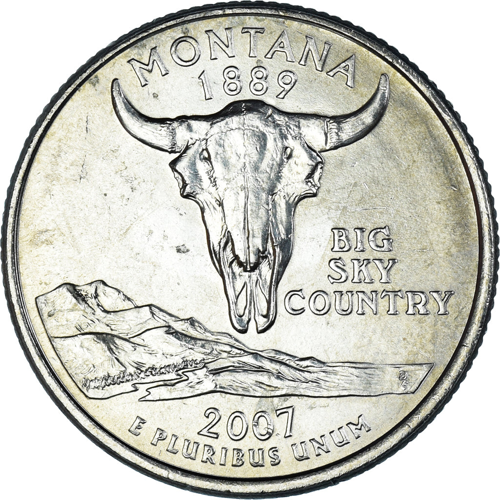 Moneda, Estados Unidos, Quarter, 2007, U.S. Mint, Philadelphia, Montana 1889