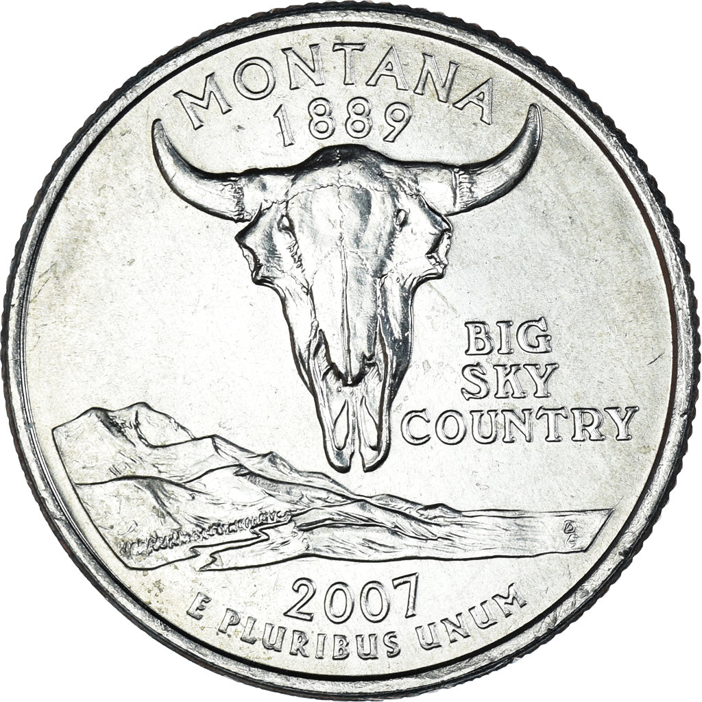 Coin, United States, Quarter, 2007, U.S. Mint, Philadelphia, Montana 1889