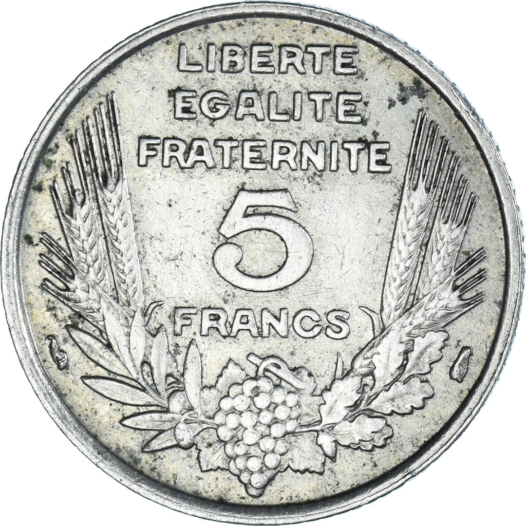 Moneda, Francia, Bazor, 5 Francs, 1933, Paris, MBC, Níquel, KM:887