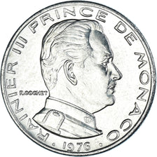Coin, Monaco, Rainier III, 1/2 Franc, 1976, AU(55-58), Nickel, KM:145