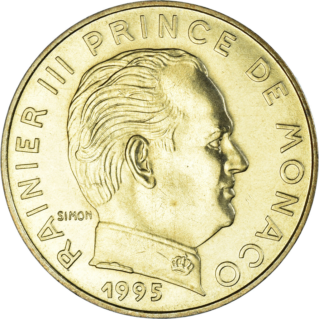 Coin, Monaco, Rainier III, 20 Centimes, 1995, MS(65-70), Aluminum-Bronze