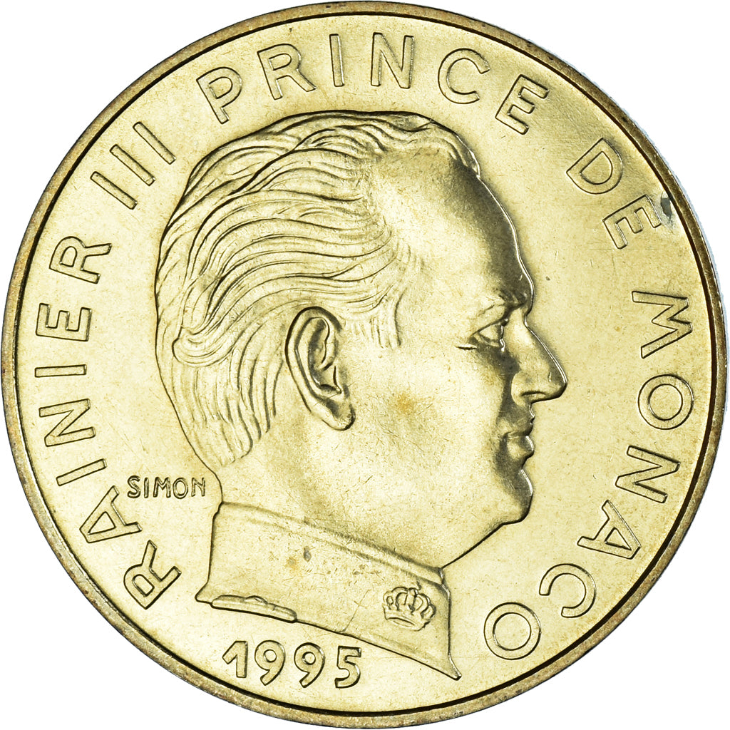 Coin, Monaco, Rainier III, 20 Centimes, 1995, MS(65-70), Aluminum-Bronze