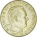 Moeda, Mónaco, Rainier III, 20 Centimes, 1977, EF(40-45), Alumínio-Bronze