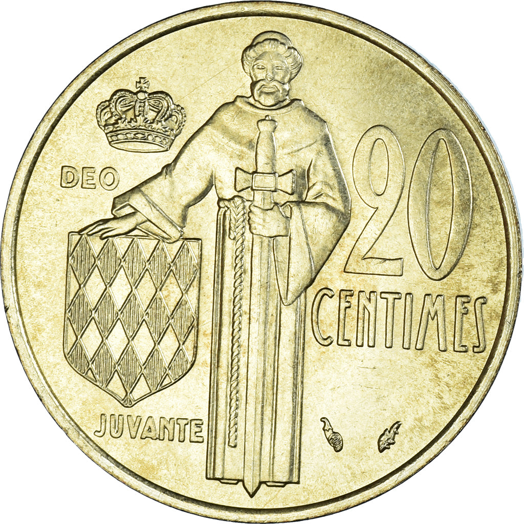 Coin, Monaco, Rainier III, 20 Centimes, 1979, EF(40-45), Aluminum-Bronze