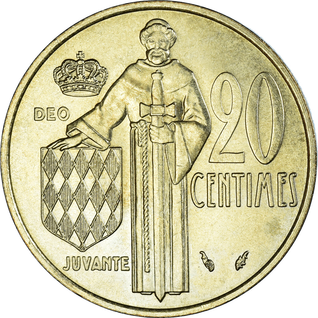 Coin, Monaco, Rainier III, 20 Centimes, 1979, AU(50-53), Aluminum-Bronze