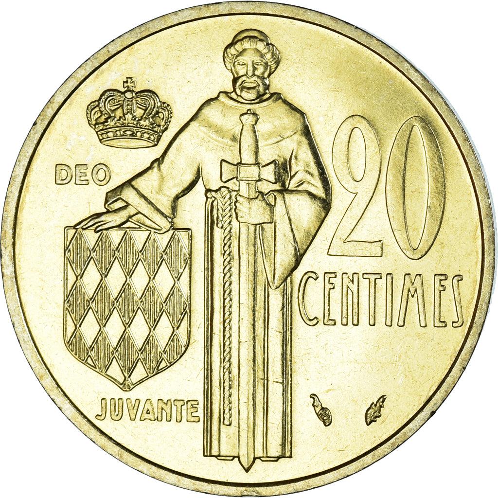 Monnaie, Monaco, Rainier III, 20 Centimes, 1982, TTB+, Bronze-Aluminium