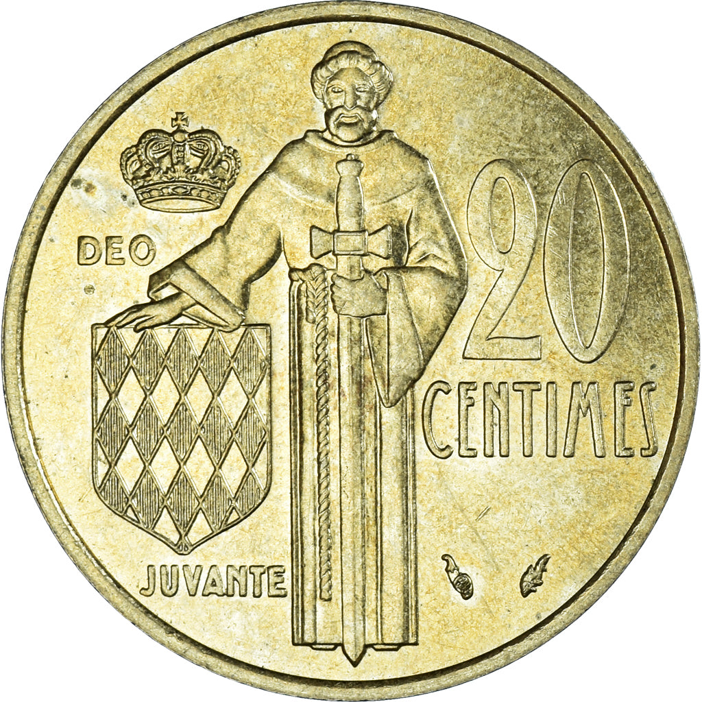 Coin, Monaco, Rainier III, 20 Centimes, 1978, VF(30-35), Aluminum-Bronze, KM:143