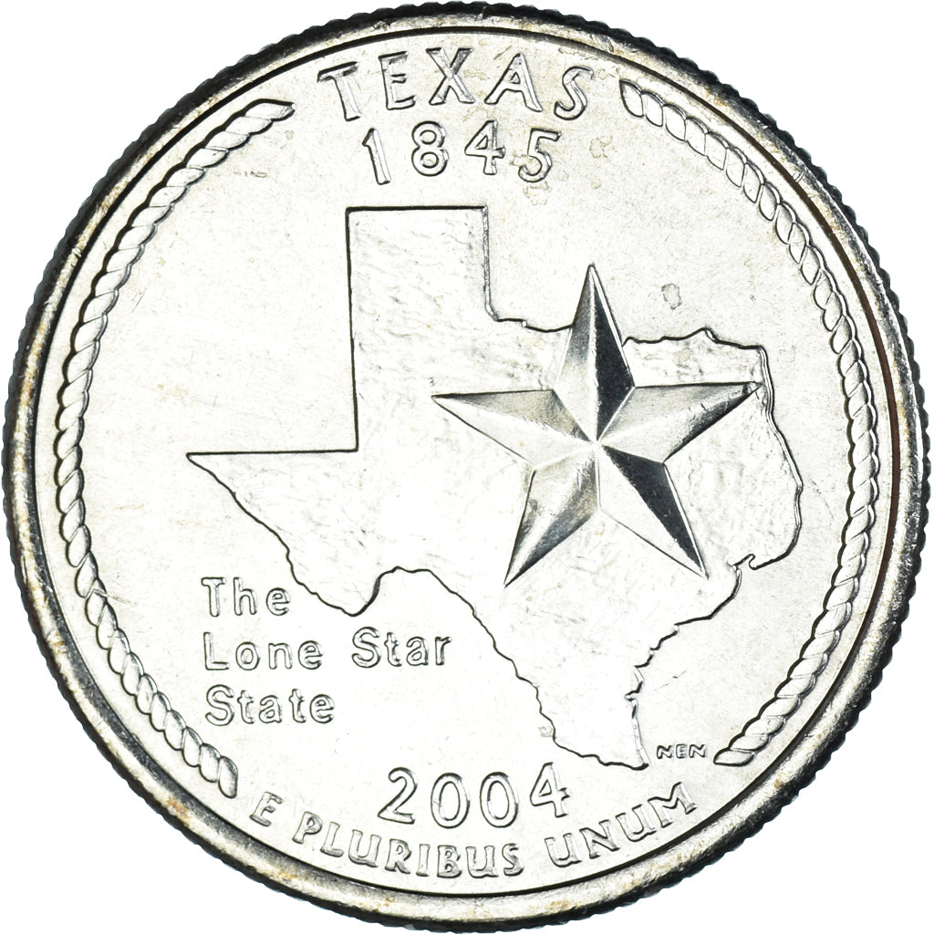 Coin, United States, Quarter, 2004, U.S. Mint, Philadelphia, Texas 1845