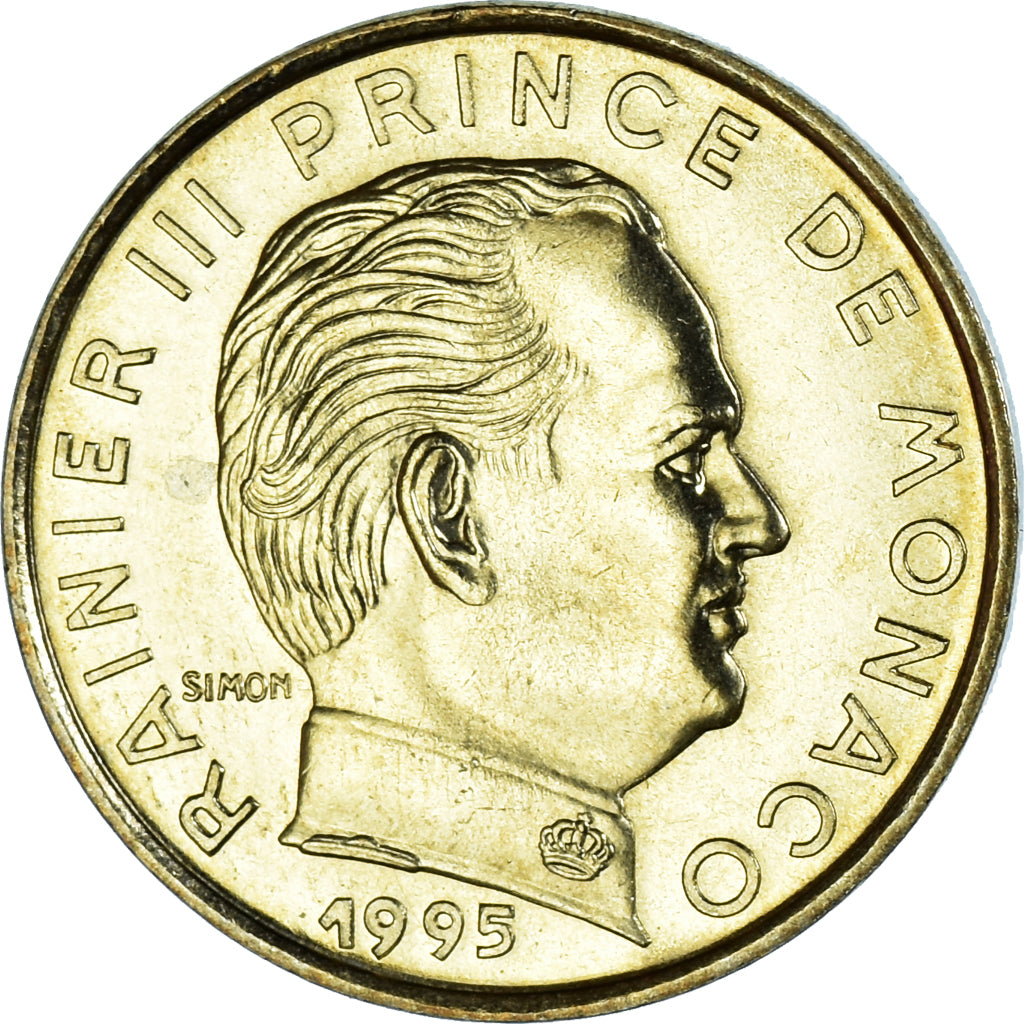 Coin, Monaco, Rainier III, 5 Centimes, 1995, MS(65-70), Aluminum-Bronze, KM:156