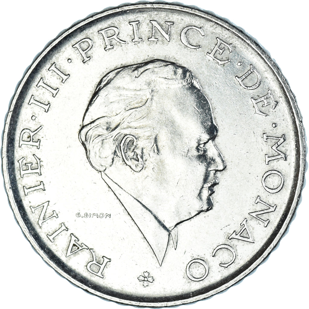 Coin, Monaco, Rainier III, 2 Francs, 1981, AU(50-53), Nickel, KM:157, Gadoury:MC